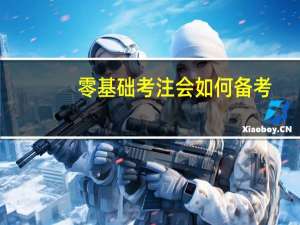 零基础考注会如何备考