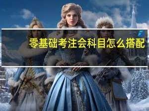 零基础考注会科目怎么搭配