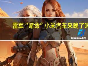 雷军“赌命”小米汽车来晚了吗？ 到底什么情况嘞