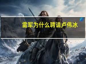 雷军为什么聘请卢伟冰