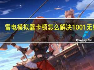 雷电模拟器卡顿怎么解决1001无标题（雷电模拟器卡顿怎么解决）