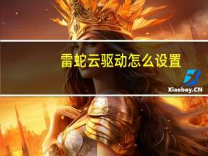 雷蛇云驱动怎么设置（雷蛇云驱动）