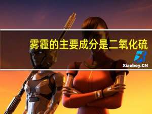 雾霾的主要成分是二氧化硫（雾霾的主要成分）