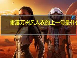霜凄万树风入衣的上一句是什么