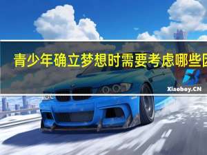 青少年确立梦想时需要考虑哪些因素