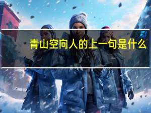 青山空向人的上一句是什么