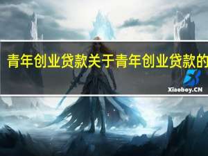 青年创业贷款 关于青年创业贷款的介绍