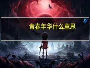 青春年华什么意思