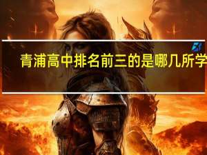 青浦高中排名前三的是哪几所学校