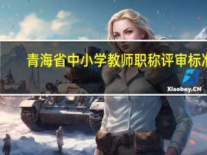 青海省中小学教师职称评审标准