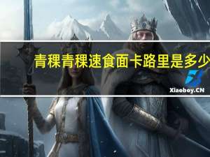 青稞 青稞速食面卡路里是多少