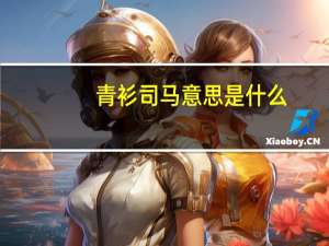 青衫司马意思是什么