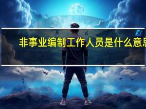 非事业编制工作人员是什么意思