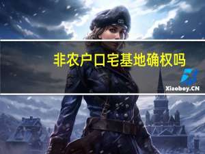 非农户口宅基地确权吗