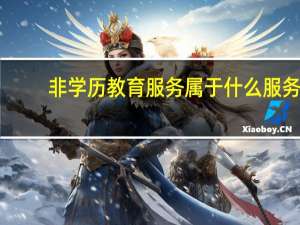 非学历教育服务属于什么服务