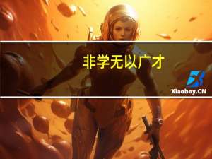 非学无以广才,非志无以成学的翻译