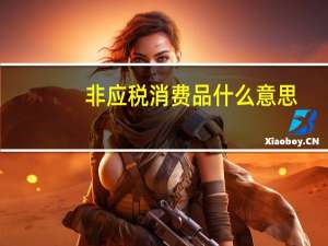 非应税消费品什么意思
