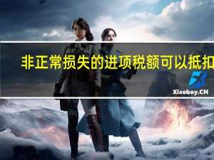 非正常损失的进项税额可以抵扣吗