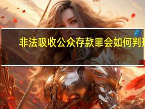 非法吸收公众存款罪会如何判刑