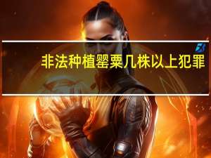 非法种植罂粟几株以上犯罪