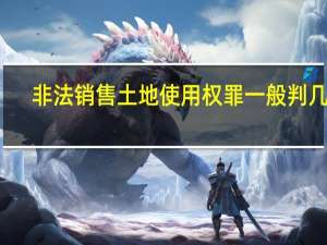 非法销售土地使用权罪一般判几年