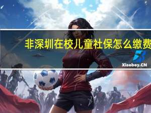 非深圳在校儿童社保怎么缴费