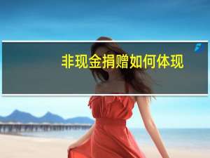 非现金捐赠如何体现