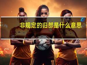 非规定的归部是什么意思