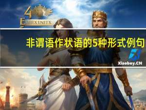 非谓语作状语的5种形式例句