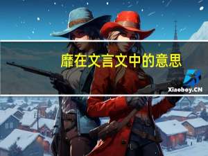 靡在文言文中的意思