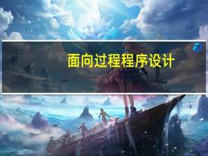 面向过程程序设计（面向过程）