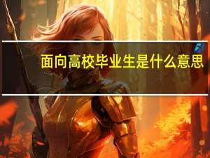 面向高校毕业生是什么意思