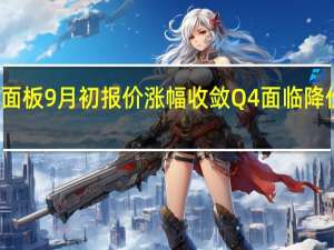 面板9月初报价涨幅收敛 Q4面临降价压力