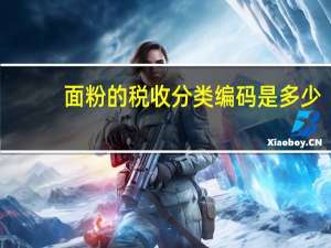 面粉的税收分类编码是多少