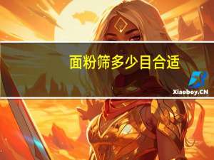 面粉筛多少目合适