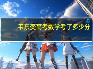韦东奕高考数学考了多少分