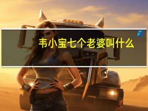 韦小宝七个老婆叫什么