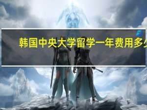 韩国中央大学留学一年费用多少