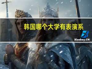 韩国哪个大学有表演系