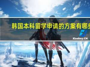 韩国本科留学申请的方案有哪些