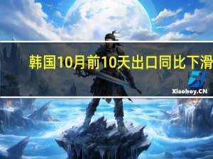 韩国10月前10天出口同比下滑1.7%进口同比增长8.4%