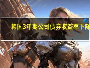 韩国3年期公司债券收益率下降5.5个基点至4.464%