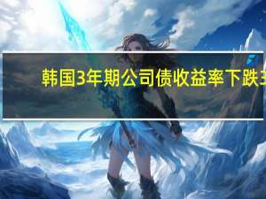 韩国3年期公司债收益率下跌3.1个基点至4.53%
