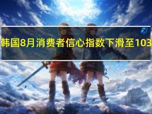 韩国8月消费者信心指数下滑至103.1