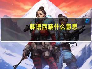 韩语西喽什么意思
