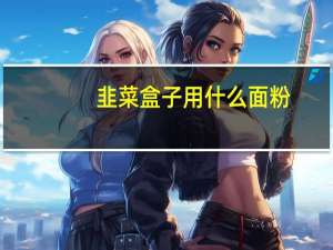 韭菜盒子用什么面粉