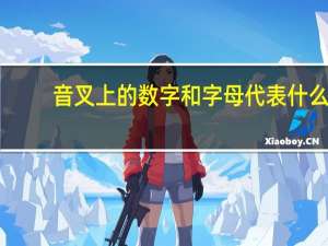 音叉上的数字和字母代表什么