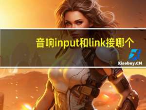 音响input和link接哪个