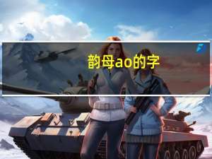 韵母ao的字