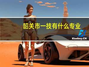 韶关市一技有什么专业
